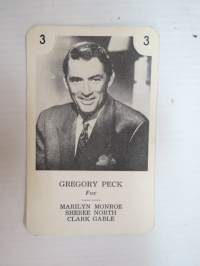 Gregory Peck / Fox -filmitähti-korttipelin kuva / pelikortti -moviestars / playing cards -picture
