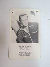 Alan Ladd / Warner Bros -filmitähti-korttipelin kuva / pelikortti -moviestars / playing cards -picture