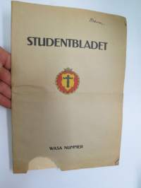 Studentbladet 1919 nr 4 Wasa nummer -erikoisnumero 