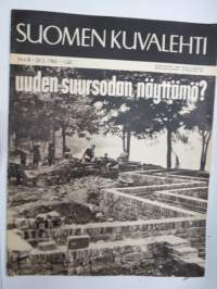 Suomen Kuvalehti 1965 nr 8, ilmestynyt 20.2.1965, sis. mm. seur. artikkelit / kuvat / mainokset; Kansikuva 