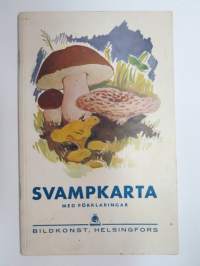 Svampkarta med förklaringar -sienikartta / mushrooms