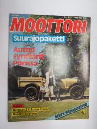 Moottori 1986 nr 9, sis. mm. seur. artikkelit / kuvat / mainokset; Auton synttärit Porissa - Auto 100 v. Maanteiden ritarit Forssassa, Suomen tehokkain