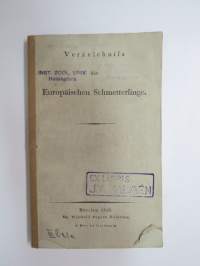 Verzeichnifs der Europäischen Shmetterlinge. - Breslau 1818 -perhosluettelo / butterfly catalog