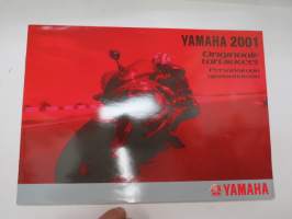 Yamaha 2001 originaalitarvikkeet -sales brochure / myyntiesite
