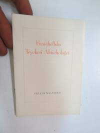 Frenckellska Tryckeri Aktiebolaget - Med anledning av den första Reklammässan i Helsingfors år 1928 tryckt å Frenckellska Tryckeri  Aktiebolagets boktryckeri