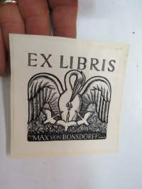 Ex libris Max von Bonsdorff (till minne) -book owner´s mark
