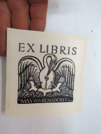 Ex libris Max von Bonsdorff (till minne) -book owner´s mark