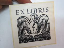 Ex libris Max von Bonsdorff (till minne) -book owner´s mark