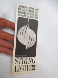 String Light - Flemming Brylle & Preben Jacobsen - Assembling of String Light -kokoamis- / asennusohjeet design-lampulle