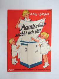 Mainio-tvätt snabbt och lätt - Mainio 60 tvättmaskinens bruksanvisning -käyttöohjekirja ruotsiksi / washing machine manual in swedish