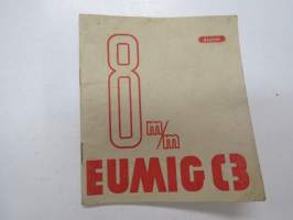 Eumig C3 8mm Kino-Kamera Gebrauchsanweisung -käyttöohjekirja saksaksi