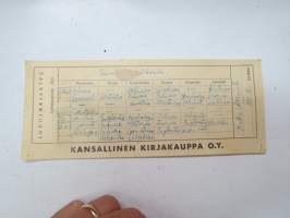 Kansallinen Kirjakauppa Oy - lukujärjestys / school timetable