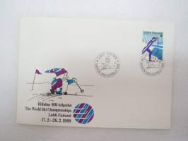 Hiihto MM 1989 Lahti - The World Ski Championships 17.2.-26.-1989 -ensipäivänkuori / FDC
