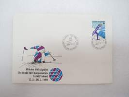 Hiihto MM 1989 Lahti - The World Ski Championships 17.2.-26.-1989 -ensipäivänkuori / FDC