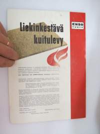 Enso-Gutzeit Oy -liekinkestävä kuitulevy -myyntiesite /  brochure, board