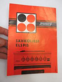Strömberg sähköliesi / elspis -käyttöohjekirja / instruktionsbok -operator´s manual