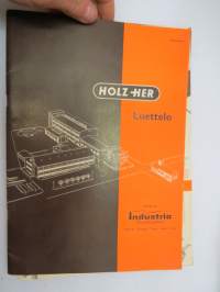 Holzher Luettelo -erikoiskoneita puuntyöstöä ja mekaanista syöttöä varten -kuvasto / catalog of woodworking elecric tools / machines, in finnish