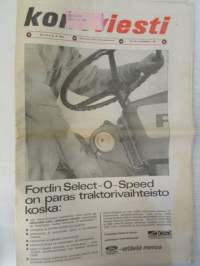 Koneviesti 1966 nr 18, sisältää mm. seur. artikkelit / kuvat / mainokset; Metsätraktori Foko-6000, Hollantaista heinätornia kokeillaan Kemiössä, 10 traktoria
