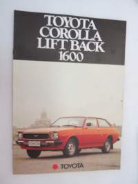 Toyota Corolla Liftback 1600 1977 -myyntiesite /sales brochure