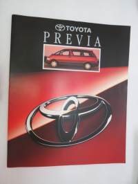 Toyota Previa 1995 -myyntiesite / sales brochure