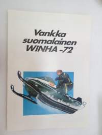 Winha 32, 34, 52, 54 moottorikelkka 1972 -myyntiesite / sales brochure - snowmobile
