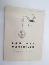 Lauluja Martoille -song book with notes