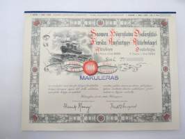 Suomen Höyrylaiva Osakeyhtiö - Finska Ångfartygs Aktiebolag, Helsinki 1946, 10 osaketta / 10 aktier á 1 000 mk, 10 000 mk, Litt. A -osakekirja / share certificate