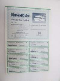 Diamond Cruise Osakekirja Share Certificate Litt. C 10 kantaosaketta à 10 mk 100 Ordinary shares, Helsinki 18.5.1990 SPECIMEN -osakekirja / share certificate