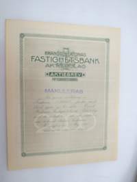 Brändo-Hertonäs Fastighetsbank Ab, Helsinki 1917, 2 000 mk -aktiebrev / osakekirja