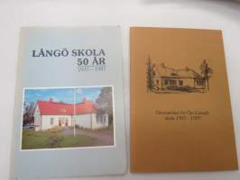 Långö Skola 50 år 1937-1987 jämte Elevmatrikel för Öja (Långö) skola 1937-1997 -kolun historiikki + oppilasluettelo / school history with listing of pupils