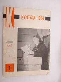 Kyntäjä 1964 nr 1, sis. mm. seur. artikkelit / kuvat / mainokset; Kansikuva Johannnes Virolainen - Mies ja asia, Maanviljelinjän osuustoiminta - Tie kolhoosiin?,