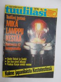 Tuulilasi 1974 nr 9, sisältää mm. seur. artikkelit / kuvat / mainokset; Kansikuva 