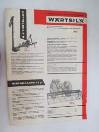 Wärtsilä heinäharava 36 p, perunannostokone 1959 -myyntiesite / brochure