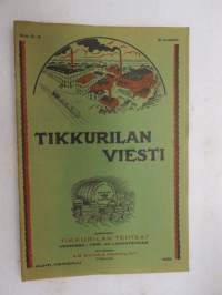 Tikkurilan Viesti 1936 nr 2-3 -asiakaslehti, sisältää mm. asiapitoisia ammattiartikkeleita maalaus- suojaus- ja pinnoitustöistä ja materiaaleista -customer