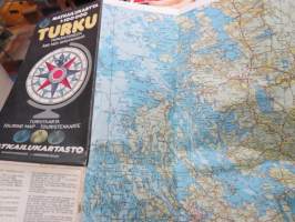 Turku ympäristöineen - Åbo med omgivningar matkailukartta - turistkarta - touring map - Touristenkarte 1980