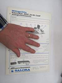 Salora mittapaikka SRP 22/25 CAP autopuhelimelle -test table brochure