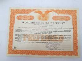 Worcester Building Trust, 20 shares, nr P127 -share certificate / osakekirja