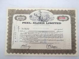 Peel-Elder Limited, 10 shares, nr NJ54864 -share certificate / osakekirja