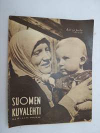 Suomen Kuvalehti 1948 nr 19, ilmestynyt 8.5.1948,  sis. mm. seur. artikkelit / kuvat / mainokset; Kansikuva Gullers - 