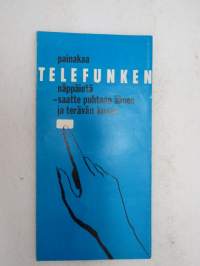 Telefunken Televisiot - Radiot - Magnetofonit - Kaiuttimet - Levysoittimet -myyntiesite / brochure