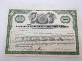 United Stores Corporation, 100 shares, nr A6171, 1931 -share certificate / osakekirja