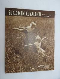 Suomen Kuvalehti 1956 nr 25, ilmestynyt 22.6.1956, sis. mm. seur. artikkelit / kuvat / mainokset; Kansikuva Kalle Kultala 