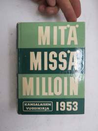 Mitä missä milloin 1953 MMM Kansalaisen vuosikirja - yearbook