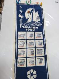 Tallinn 1980 Olympia -kalenteri + 6 pinssiä / rintamerkkiä -olympic souvenier