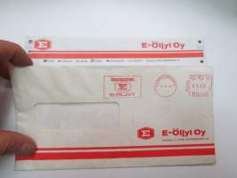 E-Öljyt Oy -lasku ja kirjekuori 1978 / envelope & invoice