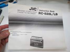 JVC RC-828L/LB Bifoninen Stereoradio-kasettinauhuri -käyttöohje englanniksi + suomennos -manual
