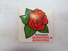 Leivontaan Sunnuntai ja Sunnuntai -tarra / sticker