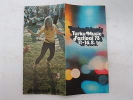 Turku Music Festival 73 11-16.8 Ruisrock - Musikfestspelen i Åbo - Turku Music Festival -esite / broschyr / brochure