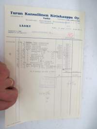 Turun Kansallinen Kirjakauppa Oy, Turku, 31.12.1952 -asiakirja / business document