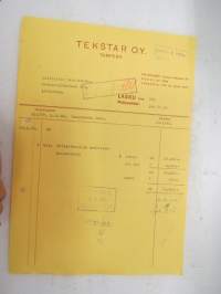 Tekstar Oy, Tampere, 24.1.1952 -asiakirja / business document
